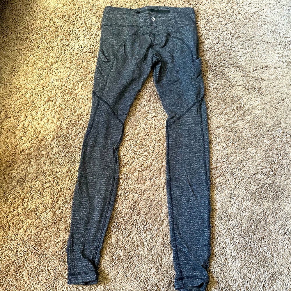 Lululemon align tights, soft heather gray fabric, size 4